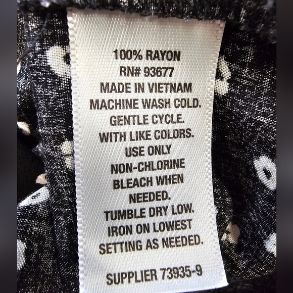 Ana Button Down 3/4 Sleeve Floral Print Blouse Size M - Picture 8 of 11